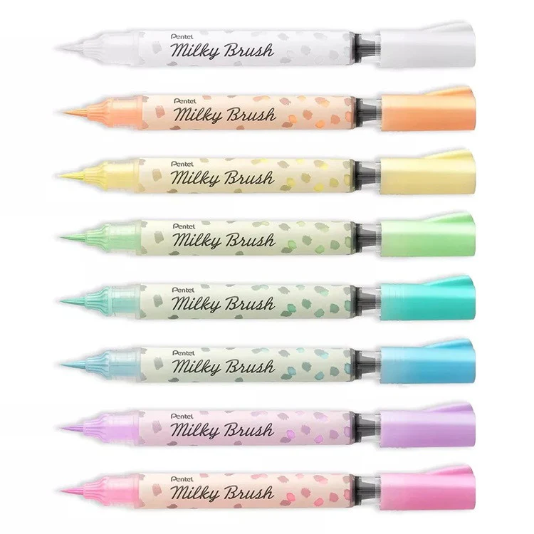 Zestaw Pisaków Pędzelkowych Pentel Milky Brush - Image 2