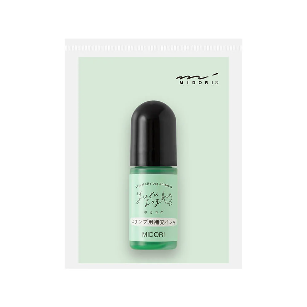 Tusz do pieczątek Midori Yuru Log | Zielony