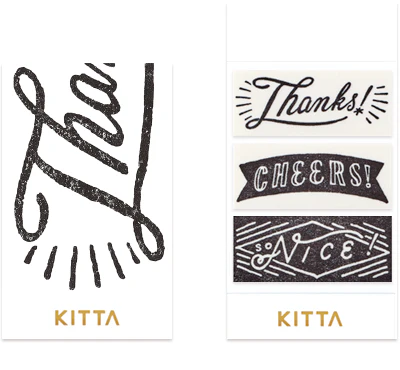 Hitotoki Kitta Index Washi Labels Wide | Wiadomość