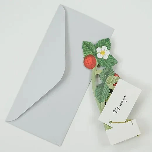 Kartka okolicznościowa 3D Blooming | Truskawki - Image 3