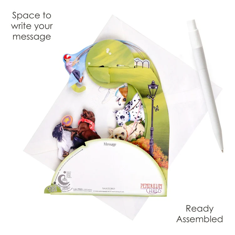 Kartka Okolicznościowa Santoro Pendulum | Uciekające szczeniaki – 3D pop-up - Image 4
