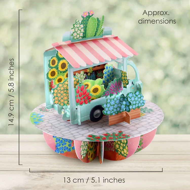 Kartka okolicznościowa Santoro Pirouettes | Kwiatowy stragan – 3D pop-up - Image 3