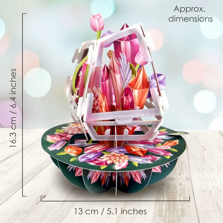 Kartka okolicznościowa Santoro Pirouettes | Minerały – 3D pop-up - Image 5