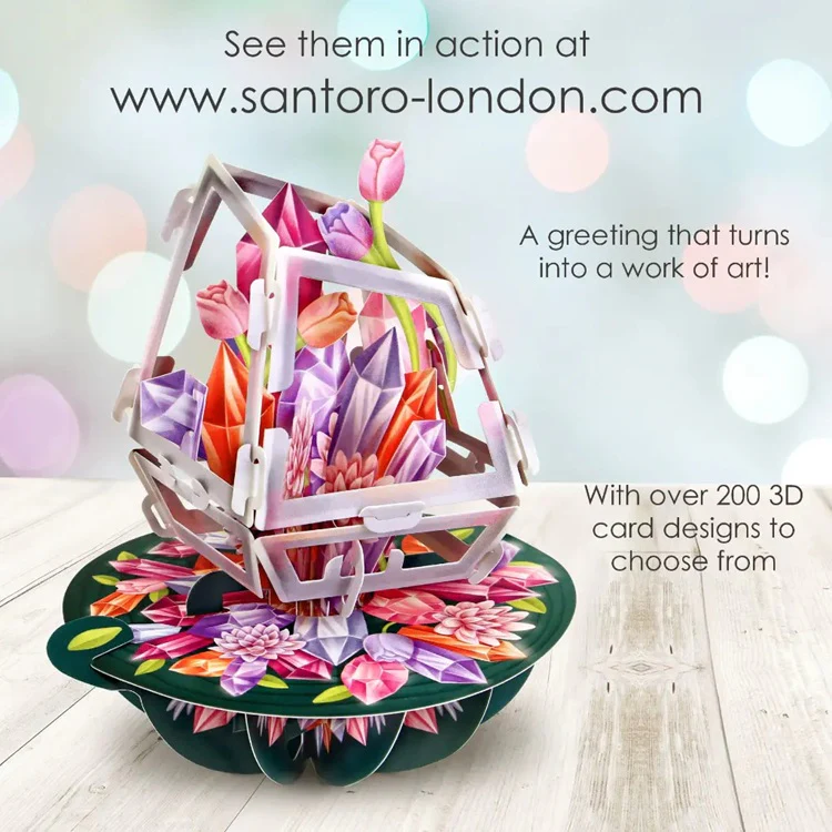 Kartka okolicznościowa Santoro Pirouettes | Minerały – 3D pop-up - Image 6