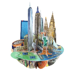 Kartka Okolicznościowa Santoro Pirouettes | Nowy Jork — 3D pop-up