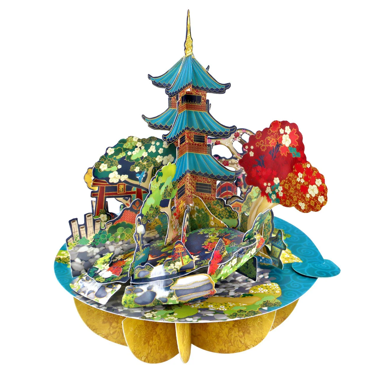 Kartka okolicznościowa Santoro Pirouettes | Ogrody Japońskie – 3D pop-up