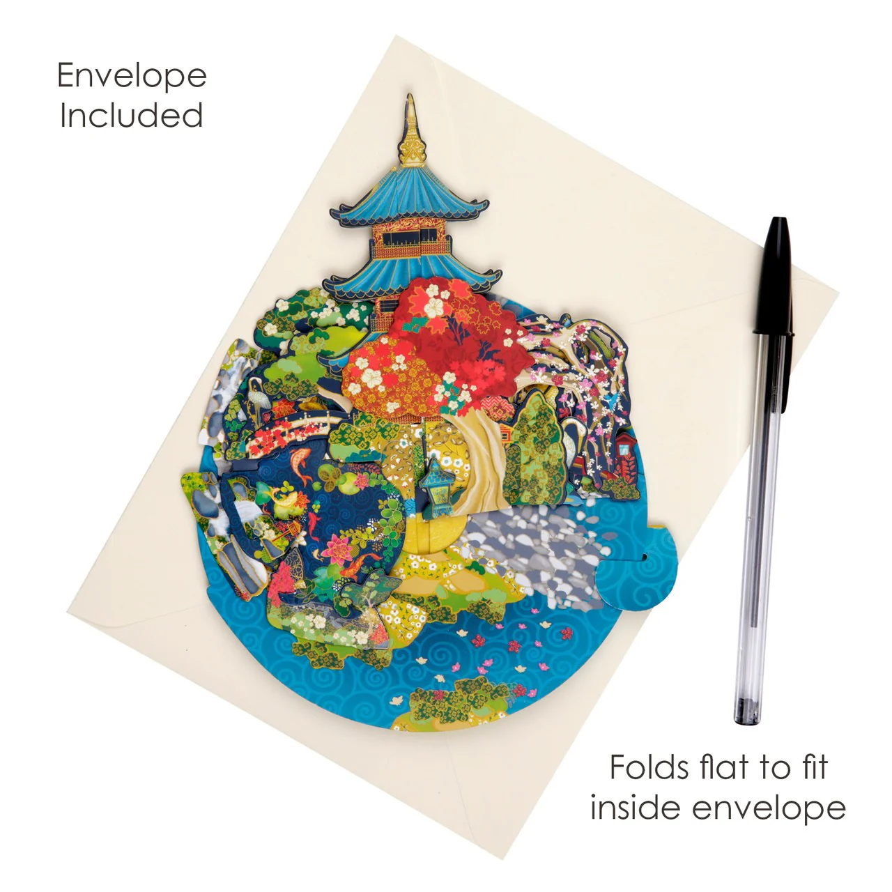 Kartka okolicznościowa Santoro Pirouettes | Ogrody Japońskie – 3D pop-up - Image 3