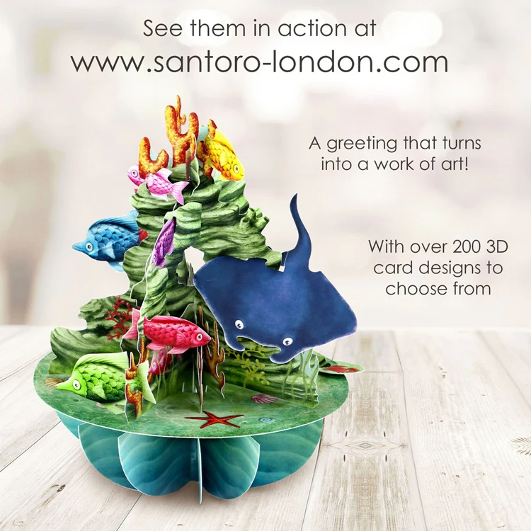 Kartka okolicznościowa Santoro Pirouettes | Podwodny świat – 3D pop-up - Image 5