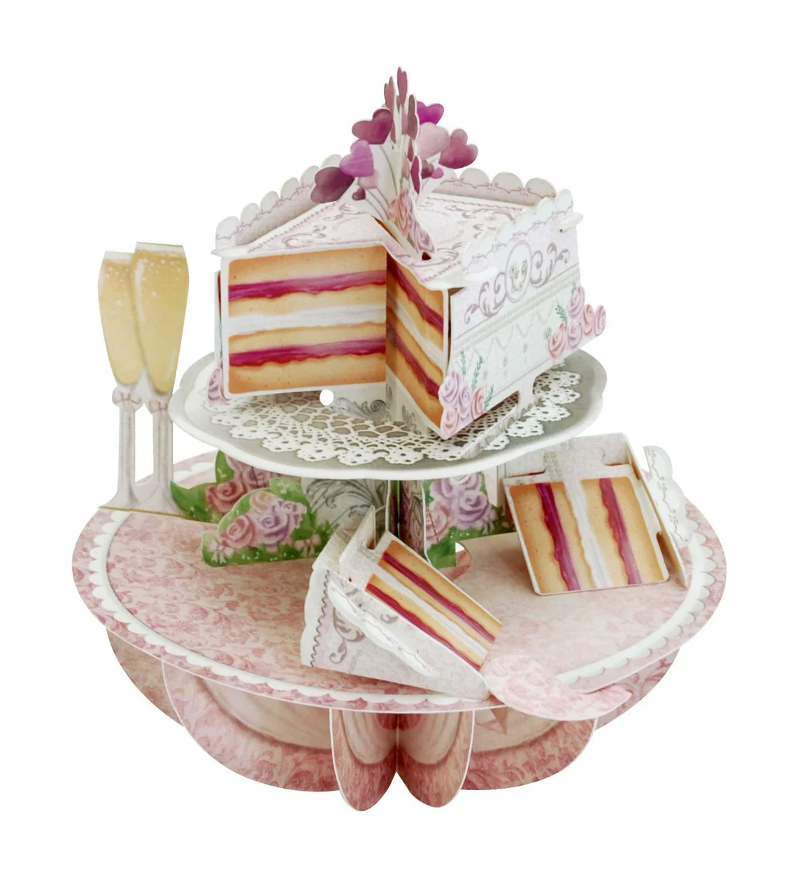 Kartka Okolicznościowa Santoro Pirouettes | Tort Weselny – 3D pop-up