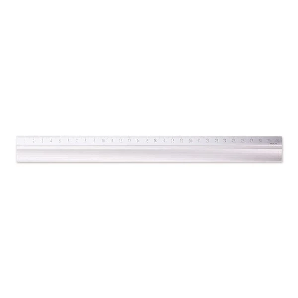 Linijka z magnesem Midori 30 cm | Srebrna