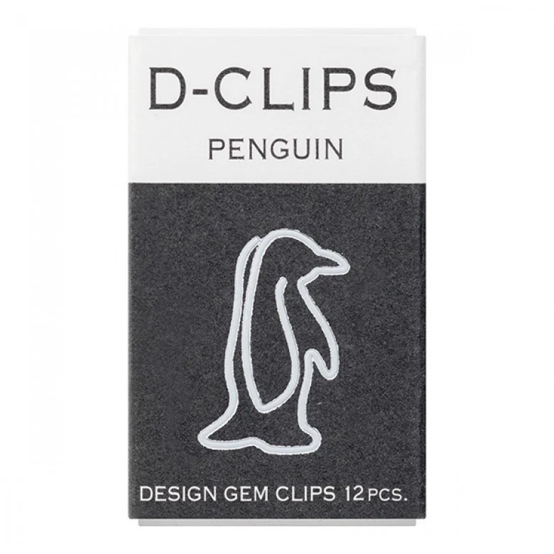 Spinacze Midori D-Clips Mini Białe | Pingwin