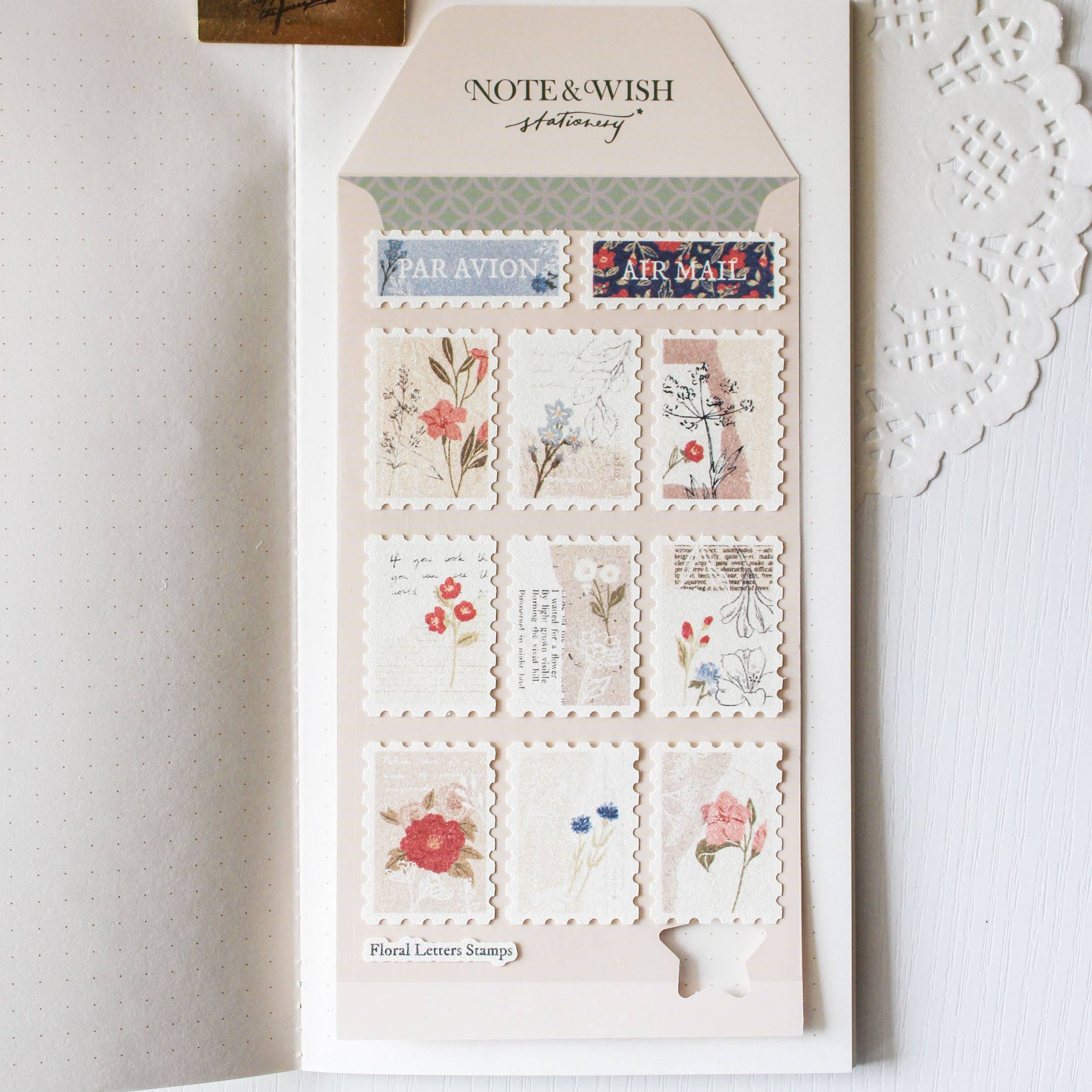 Naklejki znaczki Note & Wish | Kwiatowe Listy - Image 2