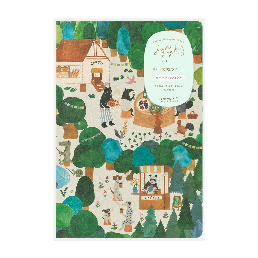 Notatnik Midori Yuru Log B6 | Zwierzęta Leśne