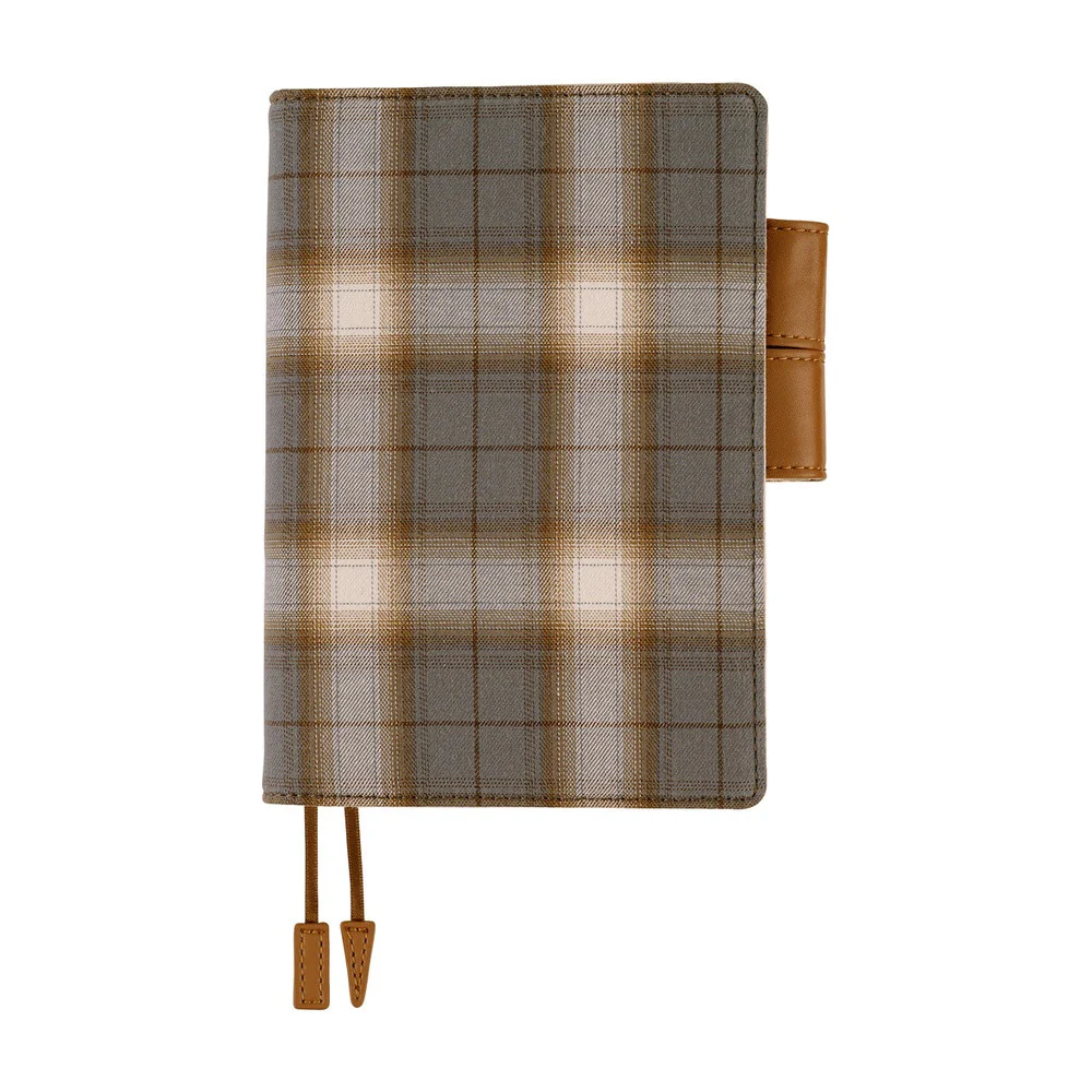 Okładka na kalendarz Hobonichi Techo A6 | Shirt Fabric: Foggy Plaid