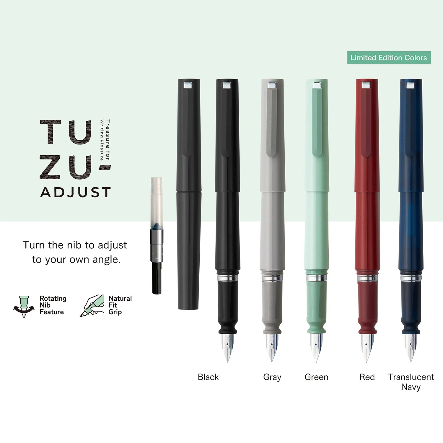 Pióro wieczne Sailor Tuzu Adjust | Czarne - Image 4