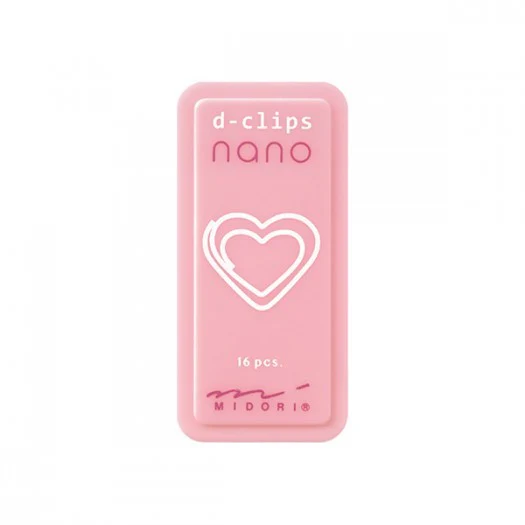Spinacze Midori D-Clips Nano | Serce