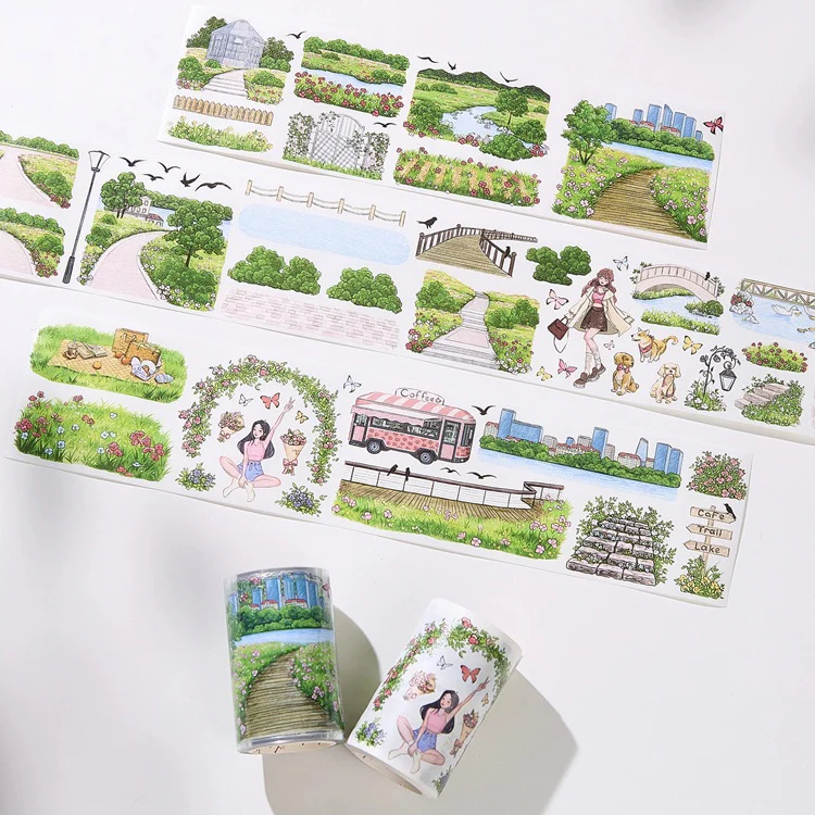 Taśma Washi Pre-Cut | Miejska zieleń