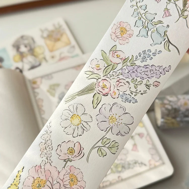 Taśma Washi Pre-Cut | Wiosenne Kwiaty - Image 3