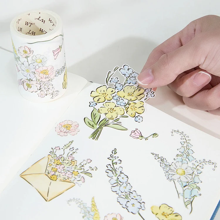 Taśma Washi Pre-Cut | Wiosenne Kwiaty - Image 4