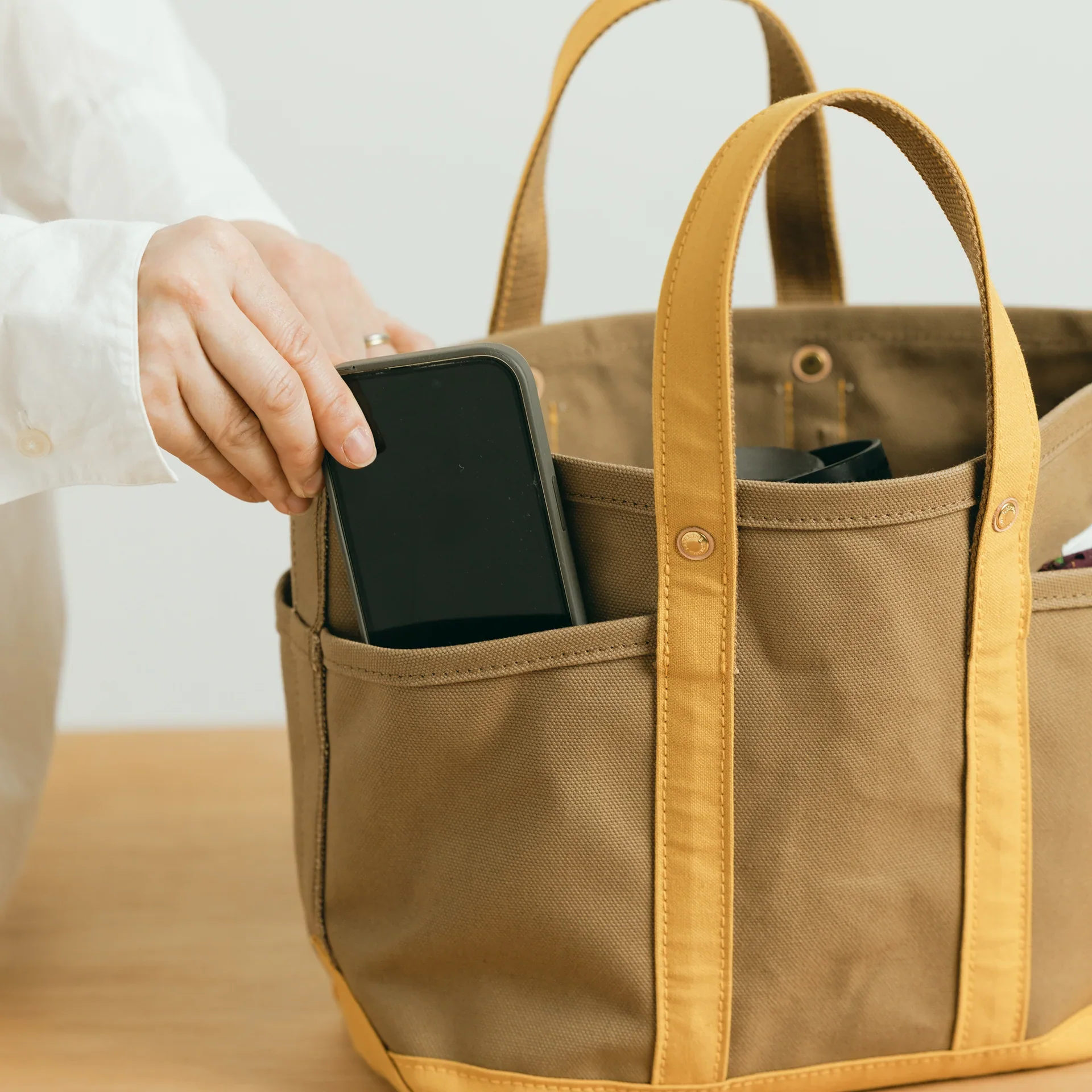 Torba Tote Mini The Superior Labor | Beż x Khaki - Image 3