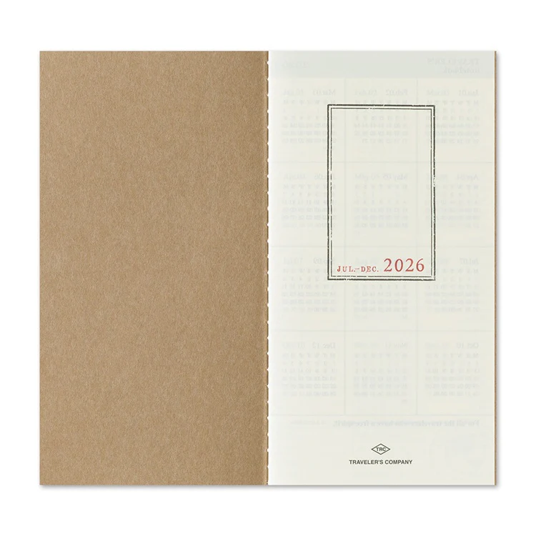 Wkład do Traveler's Noteboook 2026 | Tygodniowy + Memo (Lipiec-Grudzień) - Image 2