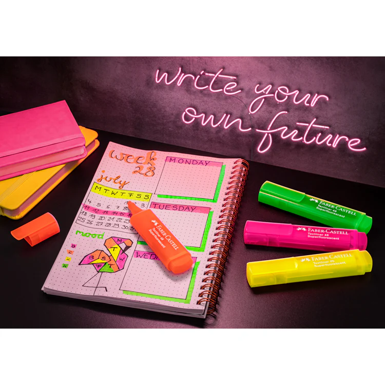 Zakreślacze Faber-Castell Fluo 4 sztuki - Image 2