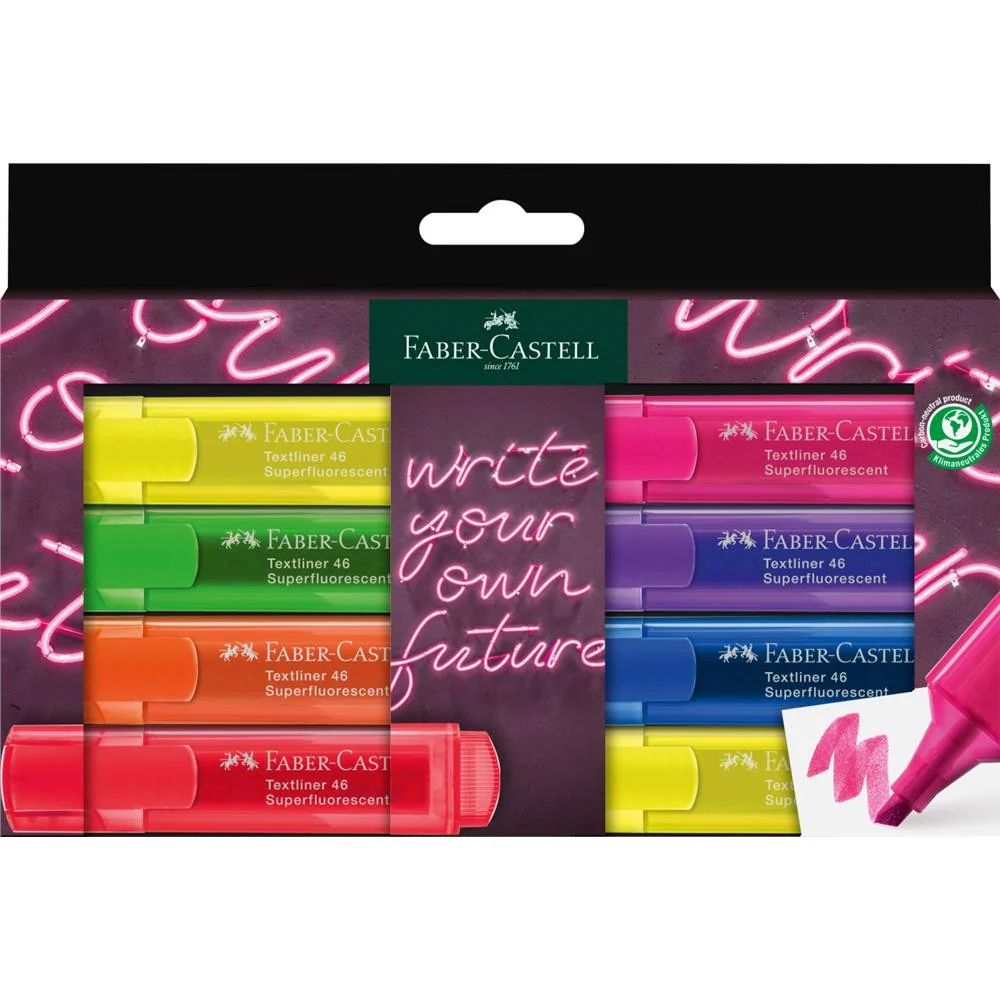Zakreślacze Faber-Castell Neon 8 sztuk