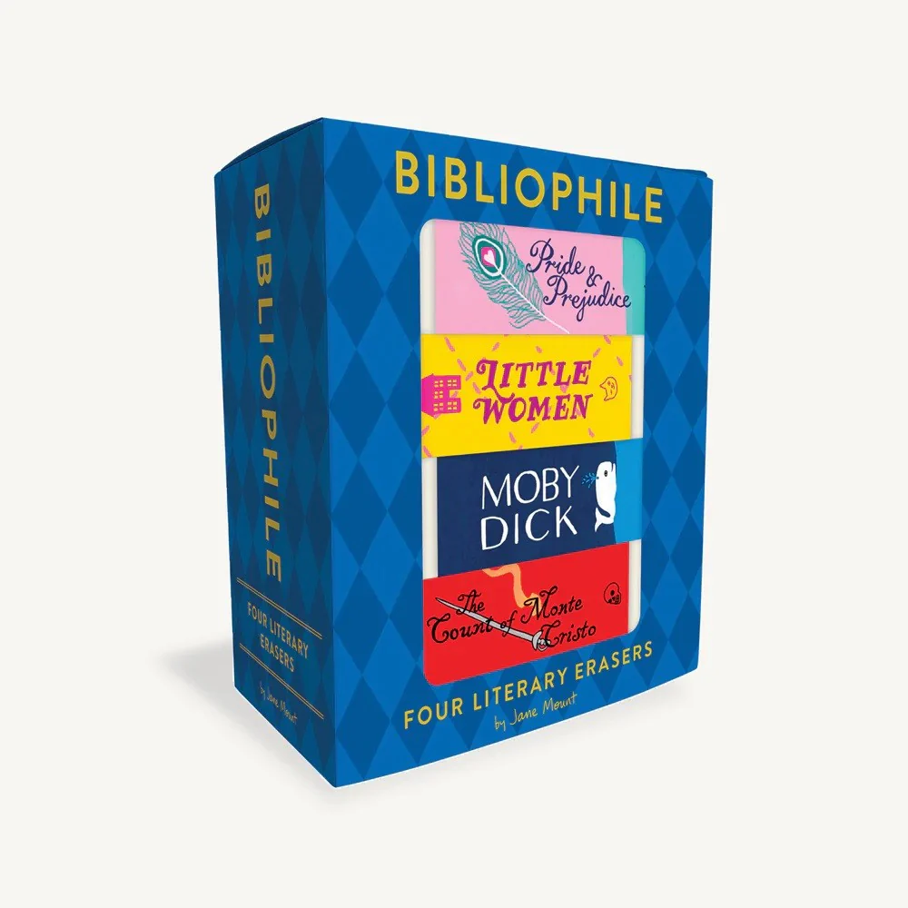 Zestaw gumek do mazania - Bibliophile Literary Erasers