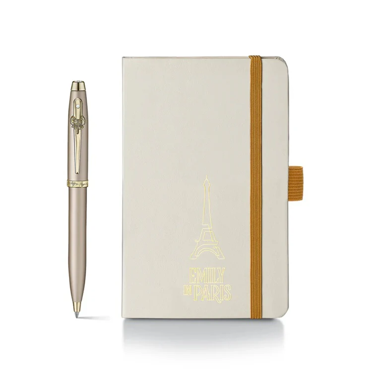 Zestaw prezentowy: Emily in Paris: Champagne Gold | Długopis + notatnik