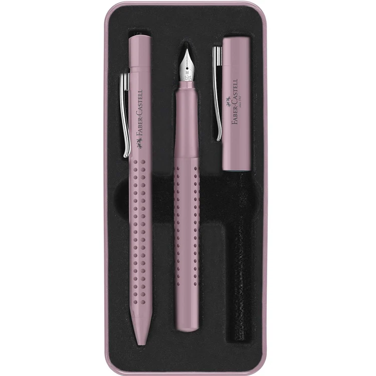 Zestaw prezentowy Faber-Castell Grip 2010 Rose Shadows - pióro wieczne i długopis